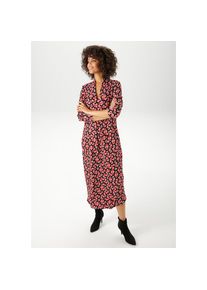 Aniston Casual, Unisex, Aniston CASUAL Midikleid mit grafischem Retro-Muster - jedes Teil ein Unikat, beere, schwar, bordeaux, wei&szlig;, 42, N-Gr, Kleid 