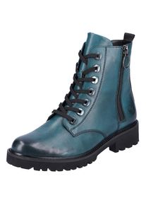 Remonte, Unisex, Schn&uuml;rstiefelette Blockabsatz, Stiefelette, Schn&uuml;rboots, im modischen Used Look, petrol, 39, Modischer Schn&uuml;rboots mit zwei 