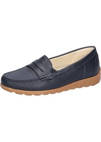 Waldl&auml;ufer Waldl&auml;ufer, Unisex, Mokassin &raquo;H-LUCY&laquo; , Halbschuh, Slipper, Schlupfschuh, mit Zierriegel, Komfortweite H, dunkelblau, 3,5 (36), Mokassin mit trendigem