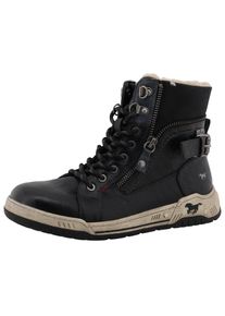 Mustang Shoes, Unisex, Winterboots &raquo;Ihana&laquo; High Top Sneaker, Winterboots mit Warmfutter und TEX, schwarz, 39, Schn&uuml;rboots mit raffiniertem 