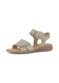 Gabor, Unisex, Keilsandalette &raquo;Rhodos&laquo; Sommerschuh, Komfortschuh mit Klettverschl&uuml;ssen, G-Weite, schilf, 40, Sandalette mit Klett unter der 