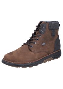 Rieker, Unisex, Winterboots , High Top Sneaker, Schn&uuml;rstiefelette mit TEX-Membran, schmale Form, braun, schwarz, 44, Kn&ouml;chelhoher Sneaker mit MemoCup 