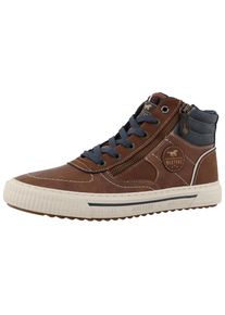 Mustang Shoes, Unisex, Sneaker &raquo;Masha&laquo; High Top Sneaker, Schn&uuml;rboots mit Reissverschluss, braun, 48, Sportiver Schn&uuml;rboos mit seitlichem 