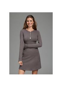 Laura Scott, Unisex, Strickkleid &raquo;figurumspielende Passform, in Mini-L&auml;nge&laquo; Faketaschen Ziertasche mit eleganten Knopfakzenten, aus weicher 