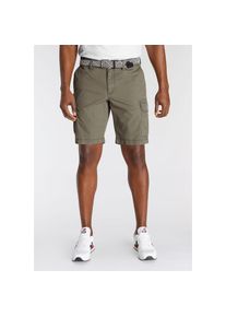 Delmao, Unisex, DELMAO Cargoshorts mit Details, khaki, 34, N-Gr, Cargostretchshorts von "DELMAO"