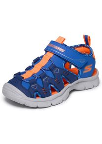 Skechers, Unisex, Sandale &raquo;Fisherman Sandal&laquo; Badeschuh mit Klettverschluss, Gr&ouml;ssenschablone zum Download, blau, orange, 27, Skechers Sandale mit 
