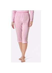 w&auml;schepur W&auml;schepur, Unisex, w&auml;schepur Caprihose, ros&eacute;, wei&szlig;, geringelt, 44/46, Normalgr&ouml;ssen, Single-Jersey