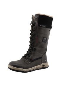 Mustang Shoes, Unisex, Winterstiefel &raquo;Ihana&laquo; Winterboots, Snowboot mit TEX-Membrane, grau, 36, Normalschaft, Schn&uuml;rstiefel mit modischem Textilkragen
