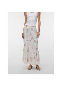 V&eacute;ro Moda Vero Moda, Unisex, Maxirock &raquo;VMDICTHE HW MAXI SKIRT WVN GA&laquo; Baumwolle, snow wei&szlig; aop:wendy, L (40), Maxirock von Vero Moda