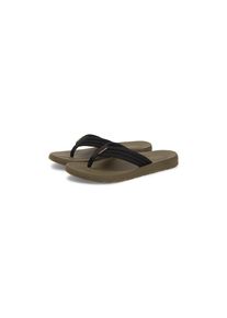 Tommy Hilfiger, Unisex, Zehentrenner &raquo;MOLDED HILFIGER LTH BEACH SANDAL&laquo; Sommerschuh, Dianette, Flat mit dezentem Label, schwarz, 45, Modischer 