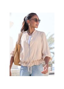 Lascana, Unisex, Lascana Blouson &raquo;aus leicht gl&auml;nzender Satinqualit&auml;t mit Reissverschluss und Taschen&laquo; Leichte Jacke mit Tunnelzug, luftige 