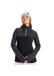Roxy, Unisex, Pullunder &raquo;Sayna Half Zip&laquo;, schwarz Roxygram tonal, L, Technologie: Roxy WarmFlight-Technologie...