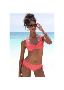 Lascana, Unisex, Lascana Bikini-Hose &raquo;Lolo&laquo; in h&ouml;herer Schnitform, koralle, 44, N-Gr, Modische Farben