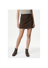 V&eacute;ro Moda Vero Moda, Unisex, Lederimitatrock &raquo;VMDONNADINA FAUXSUEDE SHORT SKIRT&laquo; Materialmix, coffee bean, M, Modischer Minirock von VERO MODA