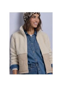 Street One, Unisex, Street One Kurzjacke Materialmix aus Teddy- und gesteppten Webstoff, soft fawn beige, 42, Kurzjacke von Street One