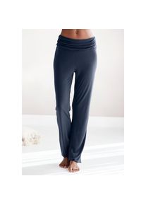 Buffalo, Unisex, Haremshose mit gerafftem Umschlagbund, blau, 44/46, N-Gr, Mit komfortablem gerafftem Umschlagbund