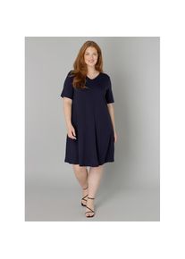 Base Level Curvy, Unisex, Shirtkleid &raquo;Abernathy&laquo; Sommerkleid In leicht ausgestellter Form, navy dunkelblau, 44, N-Gr, T-Shirt-Kleid Abernathy von BASE