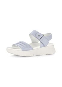 Gabor, Unisex, Riemchensandale Plateau, Sandalette mit Ziern&auml;hten und Niete, hellblau, 40, Sandalete mit praktischem Klettverschluss