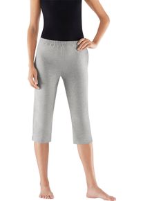 feel good Damen Capri-Hosen schwarz + grau-meliert