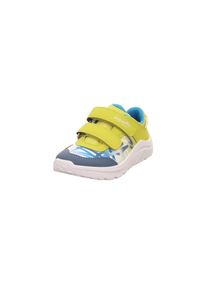 Superfit, Unisex, Sneaker &raquo;KICKS WMS: weit&laquo; Klettschuh, farbiges Muster, WMS: W V, Gr&ouml;ssenschablone zum Download, dunkelgelb, grau, t&uuml;rkis, 32, 