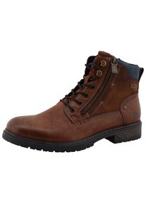 Mustang Shoes, Unisex, Schn&uuml;rboots &raquo;Marcas&laquo; Business Stiefel, Boots mit Textilfutter, braun, 43, Schn&uuml;rboots mit seitlichem Zierreissverschluss