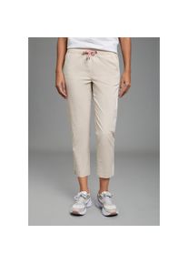 Laura Scott, Unisex, Chinohose Karottenhose, aus Baumwolle und Elasthan, mit Leistentaschen, beige, 40, N-Gr, Karottenhose aus Baumwolle und Elasthan 