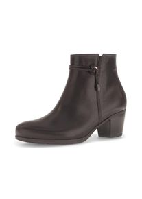 Gabor, Unisex, Stiefelette , Trichterabsatz, Ankleboots mit Hovercraft Luftkammer-Laufsohle, dunkelbraun, 41, Elegante Stiefelette mit Zierband