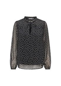 Only, Unisex, Only Chiffonbluse &raquo;ONLDITSY L/S BLOUSE WVN&laquo; Kunstfaser, regular fit, schwarz dots, S, Elegante Bluse von Only