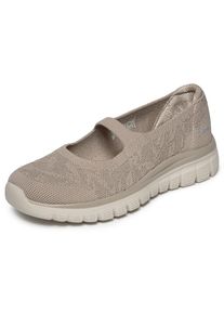 Skechers, Unisex, Ballerina &raquo;GRACEFUL&laquo; Freizeitschuh, Schlupfschuh, Slipper mit Stretch-Fit, taupe, 37, Skechers Ballerina mit kleinem Riemchen und 