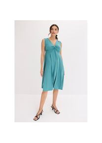 bonprix, Unisex, bonprix Shirtkleid ohne &Auml;rmel, mit Smock-Einsatz hinten, aus Polyester und Elasthan, mattkobaltt&uuml;rkis, 48/50 (XL), N-Gr, Eleganter 
