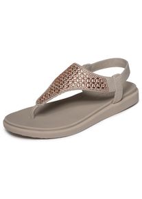 Skechers, Unisex, Sandale &raquo;MEDITATION LUXE&laquo; Sommerschuh, Zehentrenner, Strandschuh mit Glitzersteinchen, taupe, 40, Skechers Sandale mit modischen 