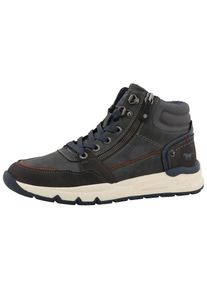 Mustang Shoes, Unisex, Sneaker &raquo;Mart&laquo; High Top Sneaker, Schn&uuml;rboots mit Reissverschluss, dunkelgrau, 41, Modischer Schn&uuml;rboots mit Mustang-