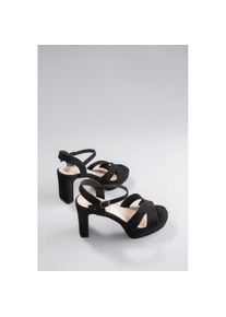 Aniston Shoes, Unisex, Aniston SHOES High-Heel-Sandalette Sommerschuh, Abendsandale, Plateau, schwarz, 37, Sommerliche Sandalette mit 