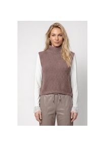 monari, Unisex, Pullunder &raquo;Pullunder Basic Chenille&laquo; Regular fit mit Stehkragen, taupe, 46, Klassischer Pullunder von monari