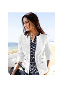 Inspirationen, Unisex, Jackenblazer &raquo;Blazer&laquo;, wollwei&szlig;, 38, Blazer mit Blende am Rundhals-Ausschnitt