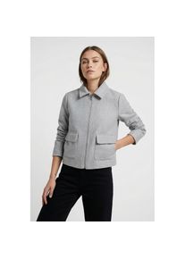 Only, Unisex, Only Kurzjacke &raquo;ONLVELA ZIP SHORT JACKET OTW&laquo;, light grau melange, XS, Kurze Jacke von Only