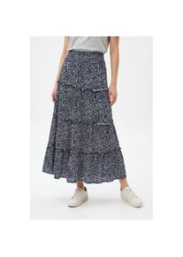 Only, Unisex, Only Maxirock &raquo;ONLFERNANDA LIFE LAYRED LONG SKIRT NOOS&laquo; Viskose, gesmoktes B&uuml;ndchen, night sky aop:fernanda flower, M (38), Langer Rock 