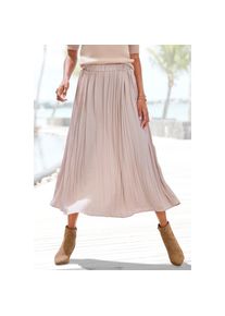 Lascana, Unisex, Lascana Maxirock &raquo;mit Plisseefalten aus edel gl&auml;nzender Ware&laquo; festlicher Faltenrock, Plisseerock in Midil&auml;nge, eleganter Satinrock, 