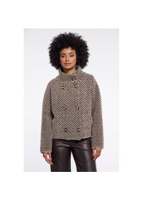 Rino & Pelle Rino & Pelle, Unisex, Kurzjacke &raquo;BETH&laquo; mit Stehkragen, sand graphic, XL (42), Jacke von RINO & PELLE