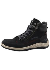 Mustang Shoes, Unisex, Schn&uuml;rboots &raquo;Benedetto&laquo; High Top Sneaker, Schn&uuml;rboots mit Reissverschluss, schwarz, 42, Schn&uuml;rboots mit trendigem 