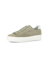 Gabor, Unisex, Plateausneaker , Freizeitschuh, Halbschuh, Schn&uuml;rschuh, Kontrastbesatz an der Ferse, schilf, creme, 37, Schn&uuml;rer mit dezenten 