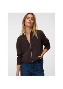 V&eacute;ro Moda Vero Moda, Unisex, Bomberjacke &raquo;VMCOCO L/S BOMBER NOOS&laquo; Materialmix, chocolate torte detail:gold zipper, S, &Uuml;bergangsjacke von Vero Moda