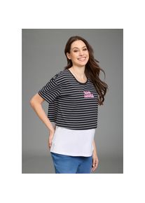 Neun Monate, Unisex, Umstandsshirt &raquo;Umstands-T-Shirt mit Unterziehtop, Praktisch auch beim Stillen&laquo; 2 Tank Top und Shirt mit modischem Ringel-Look, 