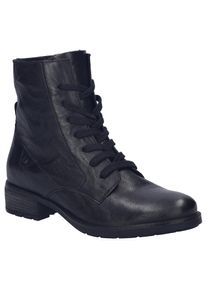 Josef Seibel, Unisex, Schn&uuml;rstiefelette &raquo;Kate 17&laquo; Stiefelette, Boots, Kurzstiefel mit modischem Blockabsatz, schwarz, 40, Modische Stiefelette mit 