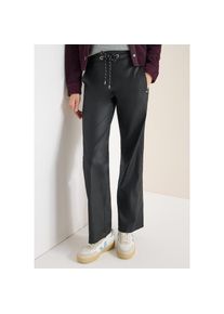 Cecil, Unisex, Schlupfhose &raquo;Style NEELE&laquo; im Leder-Look, schwarz (l&auml;nge 32), XS (36), L&auml;nge 32, Beschichtete Hose im Loose Fit von Cecil