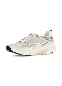 Rollingsoft, Unisex, rollingsoft Keilsneaker , Freizeitschuh, Halbschuh, Schn&uuml;rschuh mit rollingsoft-Laufsohle, goldfarben kombiniert, 36, Sneaker mit