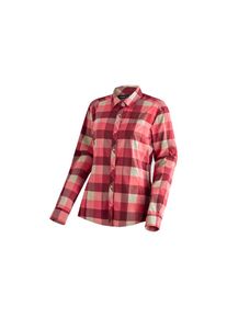 Maier Sports, Unisex, Funktionsbluse &raquo;Kendra L/S W&laquo; Unisex Bluse, leichte Langarmbluse, Blusen-Shirt, Karobluse, Reg Fit, rot, 40, Langarmbluse mit 