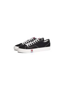 Tommy Jeans, Unisex, Sneaker &raquo;ARCHIVE VULC Y2K&laquo; Freizeitschuh, Halbschuh, Schn&uuml;rschuh mit Logoflagge im Plateau, schwarz, 40, Schn&uuml;rer mit sch&ouml;nen 