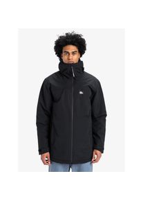 Quiksilver, Unisex, Langmantel &raquo;OVERCAST 3K PARKA&laquo; wasserabweisendes Material, atmungsaktiv, aus Baumwolle und Nylon, schwarz, XXL, Sportlicher Stil 