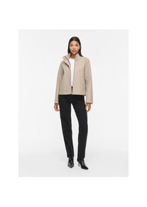Vila, Unisex, Kurzjacke &raquo;VICLAUDIA L/S HIGH NECK SHORT JKT- NOOS&laquo; Kunstfaser, natural melange, 38, Kurze Jacke von Vila